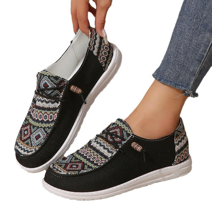 Baskets Slip-On décontractées pour femmes avec motif ethnique coloré Chic und Stil