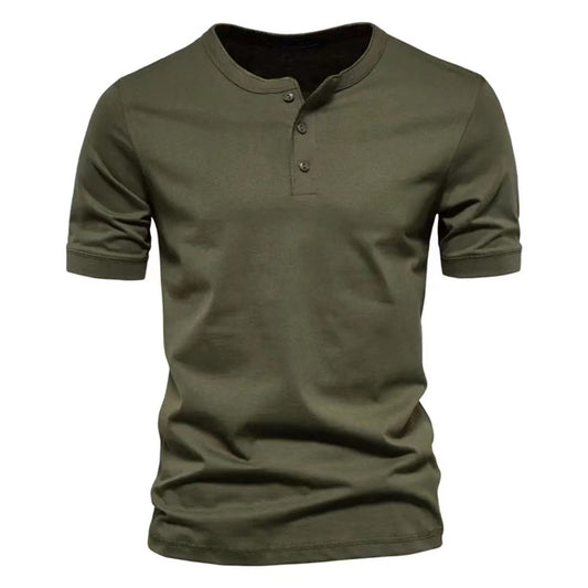 Hommes chemise décontractée à manches courtes avec patte de boutonnage Chic und Stil