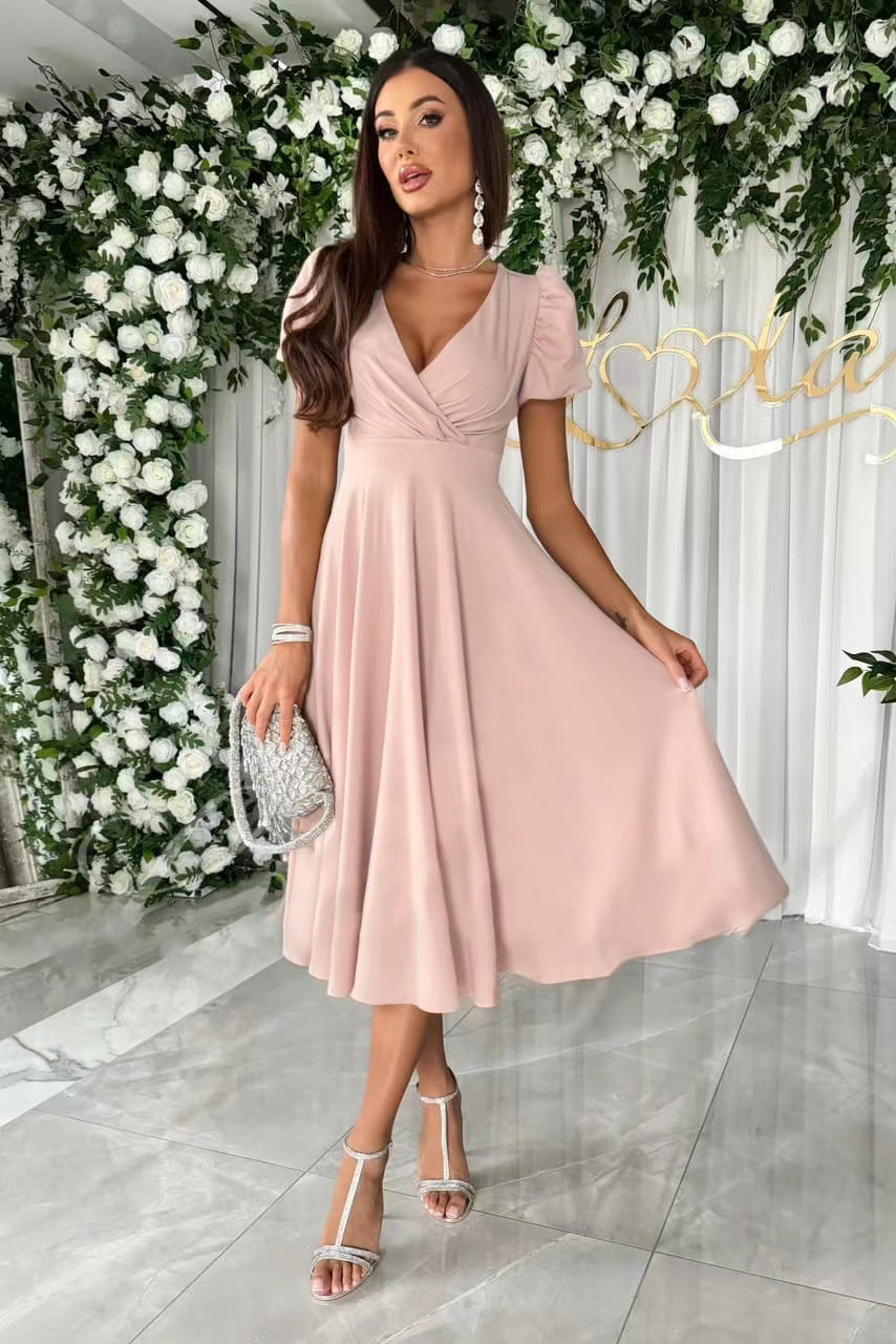 Dames Élégant Robe Évasée Chic und Stil