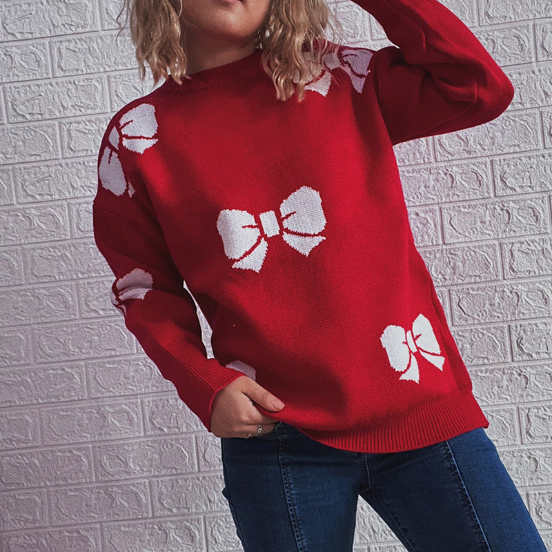 Pull femme festif avec motif de cloche joyeux et coupe décontractée Chic und Stil