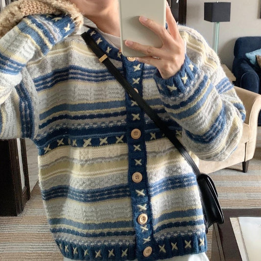 Dames cardigan avec motif unique Chic und Stil