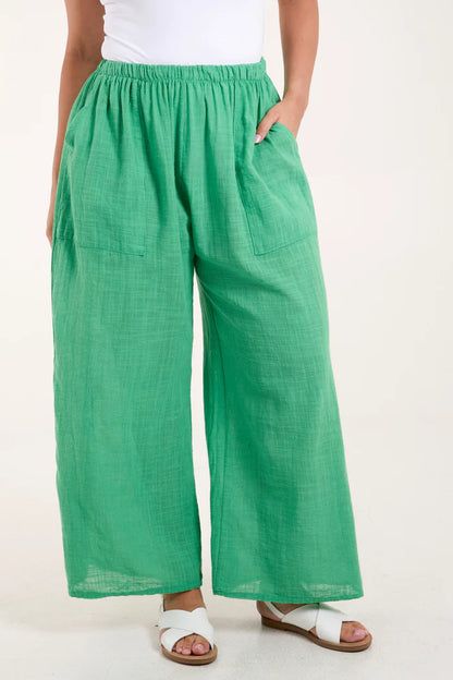 Light chiffon pants for women with elastic waist and practical pockets Chic and Style