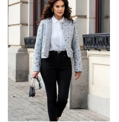 Dames élégante veste avec design texturé Chic und Stil