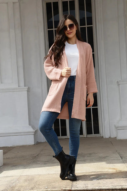 Cardigan en tricot décontracté pour femmes avec poches pratiques et devant ouvert Chic und Stil