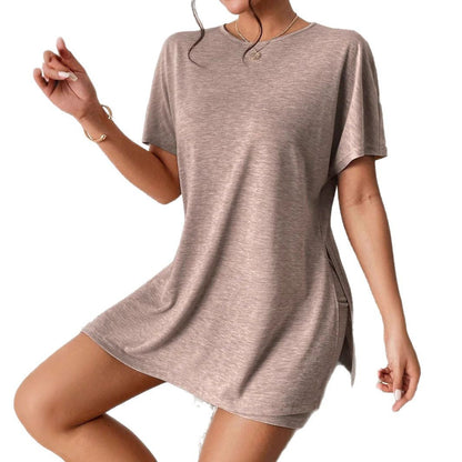 Women's leisure set with a soft short-sleeve top and matching bike shorts Chic and Style