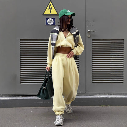 Dames confortable et décontracté ensemble de hoodie Chic und Stil