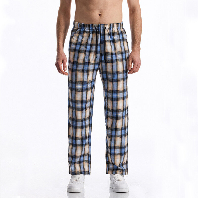 Men's flannel pajama pants with comfortable elastic waistband Chic and Style