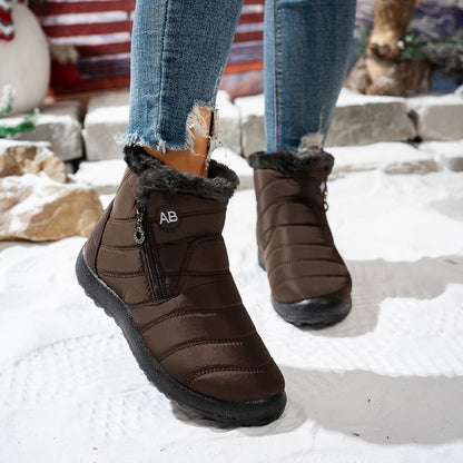 Bottes d'hiver pour femmes avec zip pratique et doublure intérieure douillette Chic und Stil
