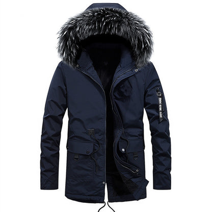 Functional park jacket for men with removable faux fur collar Chic and Style