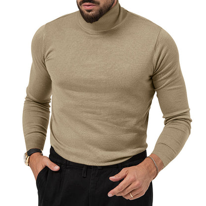 Pull-over élégant pour hommes avec col roulé en matériau doux Chic und Stil