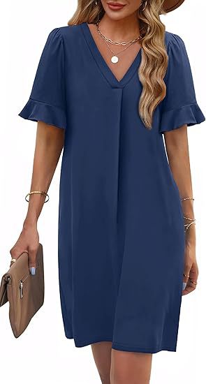 Robe décontractée en lin pour femmes Chic und Stil