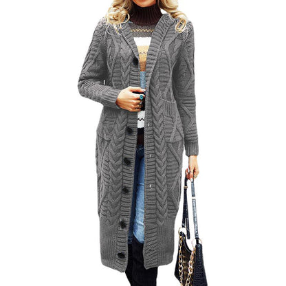 Cardigan en tricot pour femmes avec design en tresse structuré et poches profondes Chic und Still