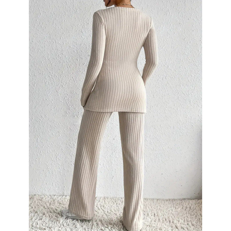 Dames élégant décontracté ensemble en tricot Chic und Stil