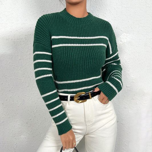 Pull en tricot rayé pour femmes Chic und Stil