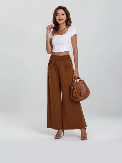 Comfortable Women's Underwear with Elastic Waist and Chic Side Pockets