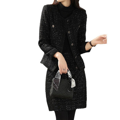 Ensemble de robe blazer texturé ajusté pour femme Chic und Stil