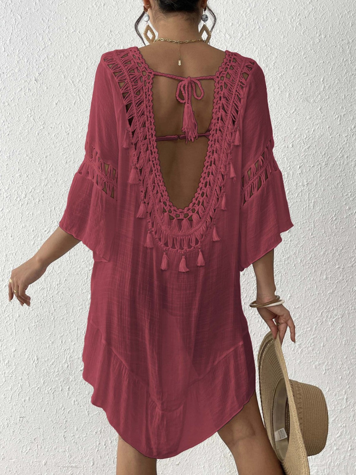 Tunique femme avec détails en crochet pour la plage Chic und Stil