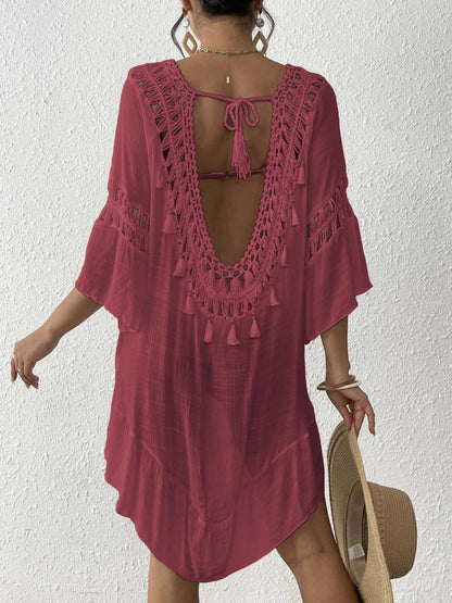 Tunique femme avec détails en crochet pour la plage Chic und Stil