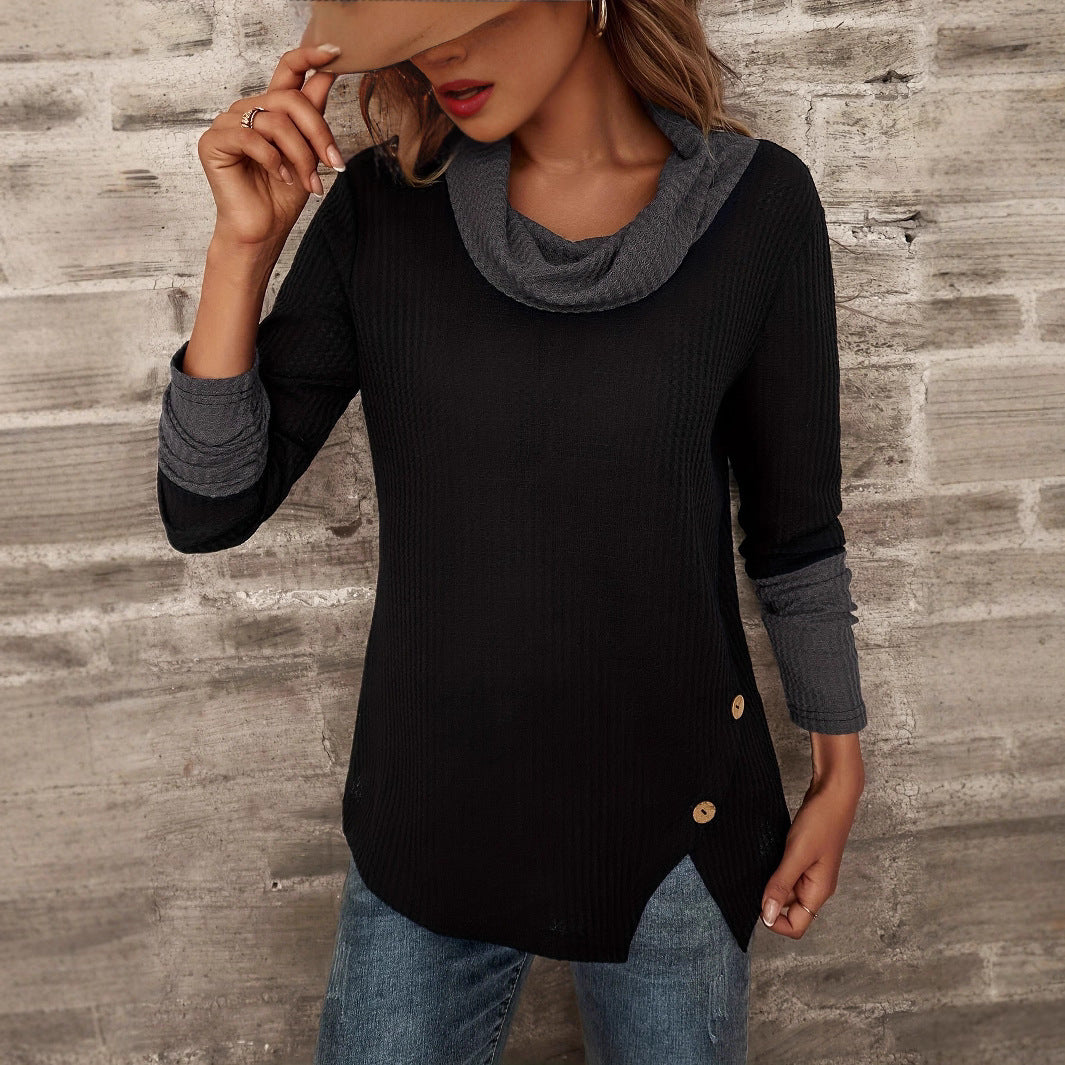 Pull femme avec col tendance Chic und Stil