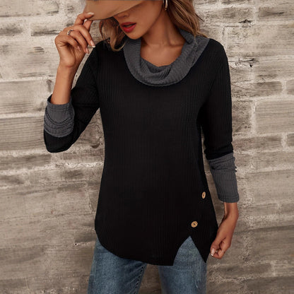 Pull femme avec col tendance Chic und Stil
