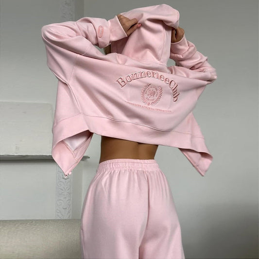 Oversized Sweatshirt and Wide Pants Set Chic and Style