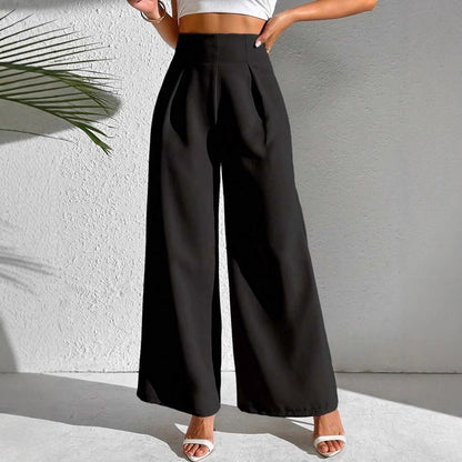 Wide women's palazzo pants with an elegant cut and high waist Chic and Style