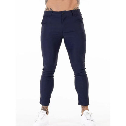 Elegant and comfortable slim fit pants for men with elastic waist and functional pockets Chic and Style