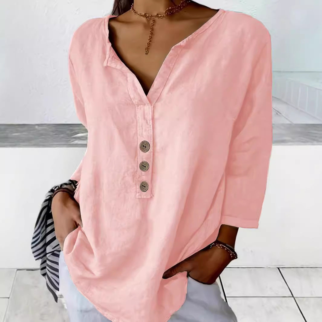 Chemise blouse pour femmes avec patte de boutonnage décontractée Chic und Stil