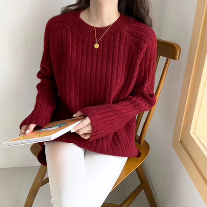 Pull en tricot confortable pour femmes avec une coupe ample et une structure en côtes Chic und Stil