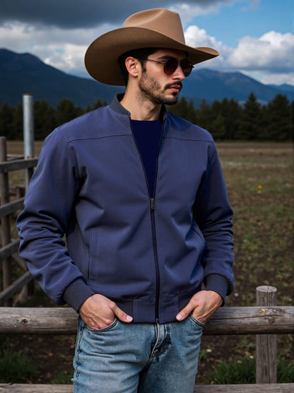 Veste bomber sportive pour hommes avec des détails élégants Chic und Stil