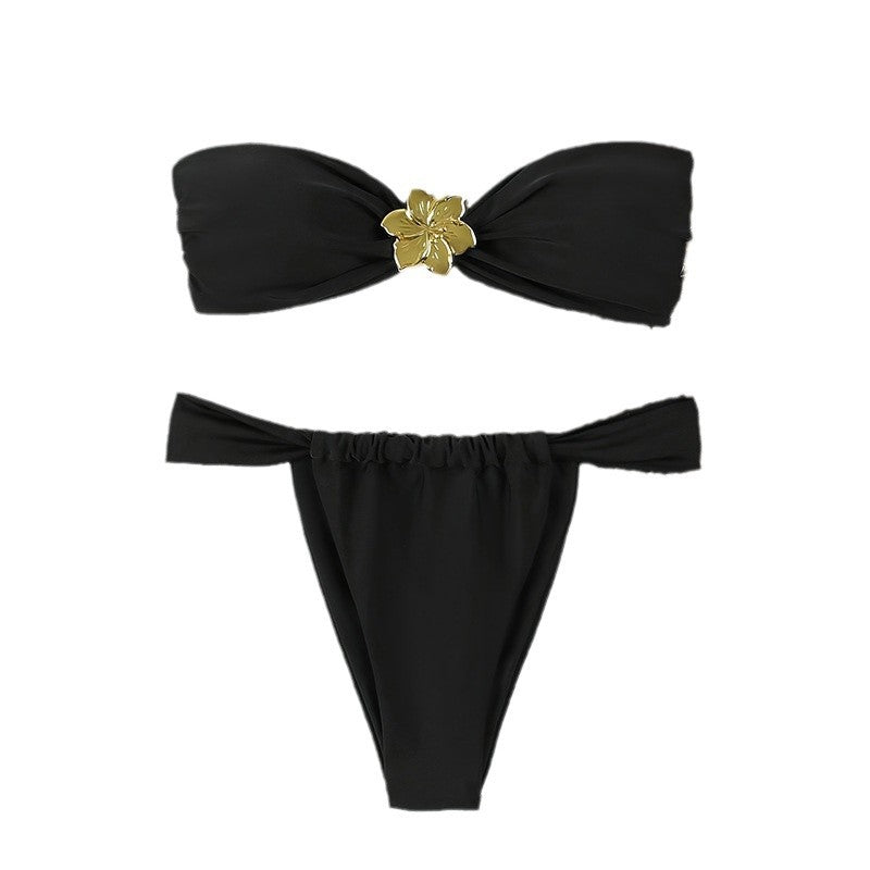 Dames ensemble bikini bandeau élégant Chic und Stil