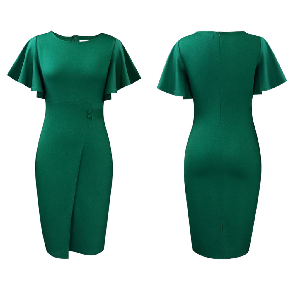 Robe fourreau pour femmes avec des manches cloche élégantes et une coupe cintrée Chic und Stil