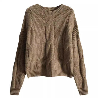 Pull en gros tricot pour femmes avec design structuré et manches larges Chic und Stil