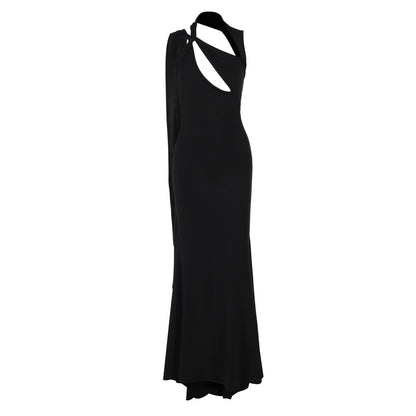 Robe maxi femme avec coupe asymétrique et décolleté raffiné Chic und Stil