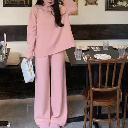 Pull en tricot confortable pour femmes avec col montant et détails d'épaules Chic und Stil