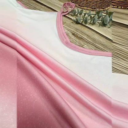 Robe maxi pour femmes avec décolleté en V sportif et dégradé de couleur tendance Chic und Stil