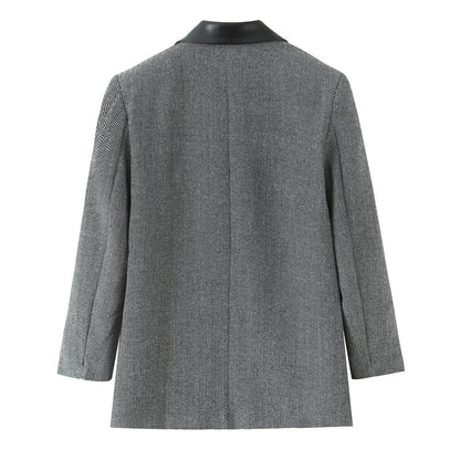 Blazer mode femme avec double rangée de boutons et élégant revers Chic und Stil