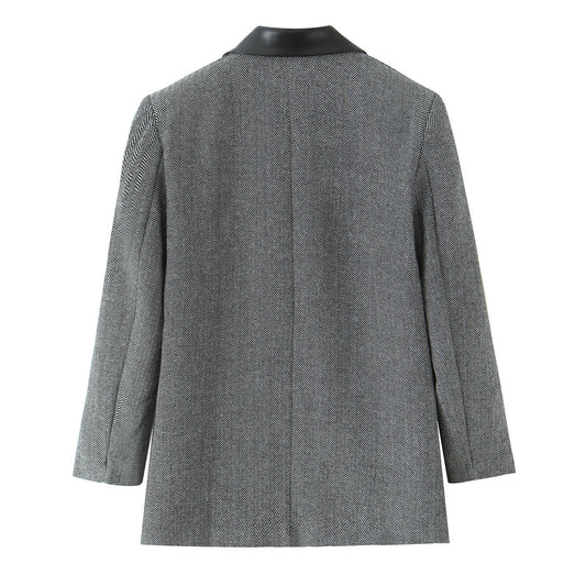 Blazer mode femme avec double rangée de boutons et élégant revers Chic und Stil