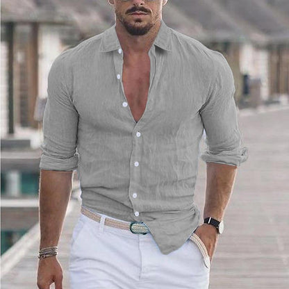 Chemise en lin pour hommes avec coupe moderne et design cintré Chic und Stil