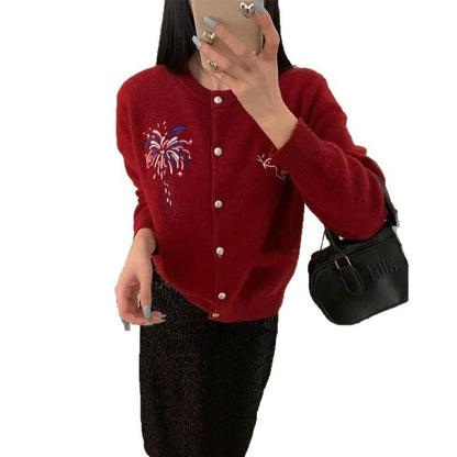 Dame cardigan avec motif artistique Chic und Stil