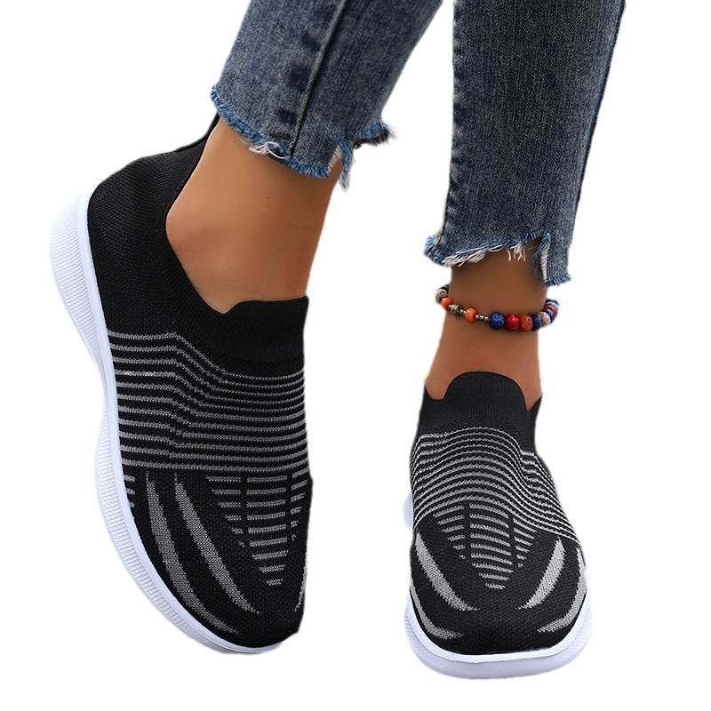 Baskets slip-on confortables pour femmes avec dessus en matériau respirant Chic und Stil