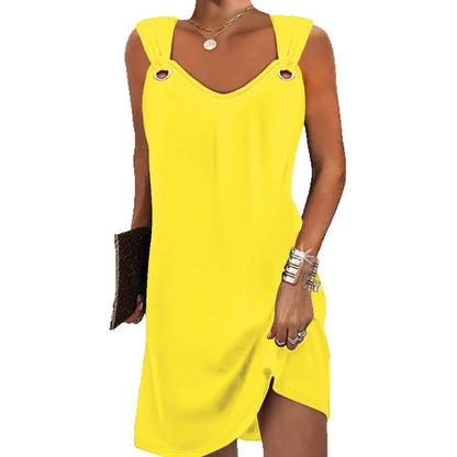 Robe portefeuille pour femmes avec des bretelles décoratives et décolleté en V Chic und Stil