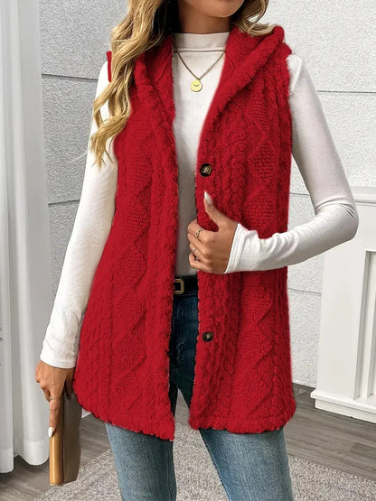 Dames gilet long douillet Chic und Stil