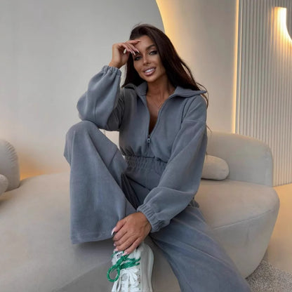 Dames combinaison décontractée avec col montant et taille ajustable Chic und Stil