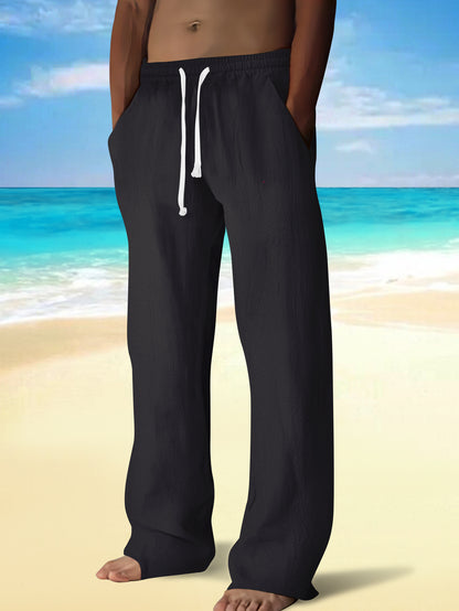Casual beach pants for men with elastic waistband and practical pockets Chic and Style