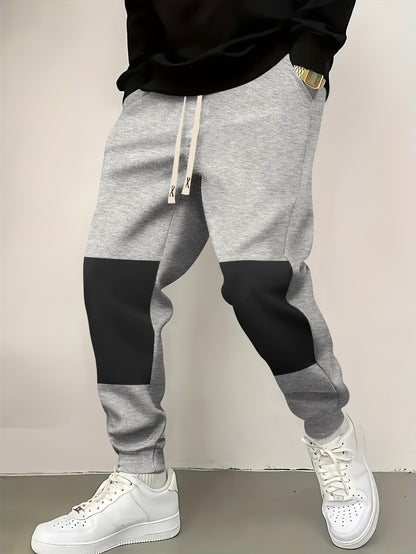 Chic and stylish men's athletic pants with modern color-block elements