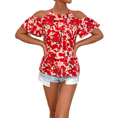 Chemisier pour femmes avec épaules dénudées et motif floral Chic und Stil