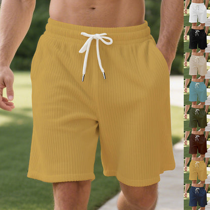 Pantalons décontractés pour hommes en tissu doux avec taille élastique et poches latérales pratiques Chic und Stil