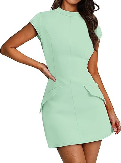 Robe ajustée pour femmes avec manches courtes et poches pratiques Chic und Stil