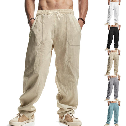 Casual cargo pants for men in lightweight and breathable material with adjustable drawstring Chic und Stil